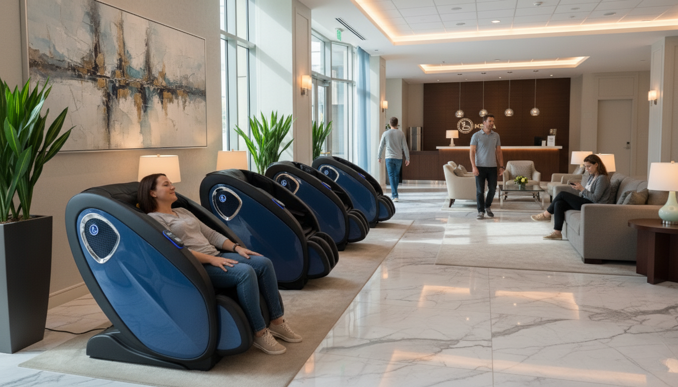 vending massage chair for hotels, massage vending machines hotels, robotic massage chairs hotels, hotel vending massage chairs, commercial massage chairs for hotels
